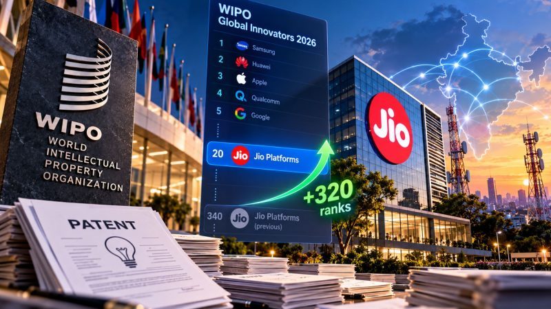 Jio Platforms Enters WIPO Top 20 After Jumping 320 Places in Global Patent Rankings