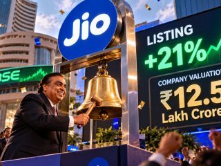 Jio Platforms Lists at 21% Premium, Valuing Company at ₹12.5 Lakh Crore