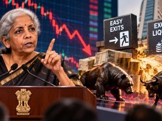 Nirmala Sitharaman Blames Easy Exits and Excess Liquidity for Indian Stock Market Underperformance
