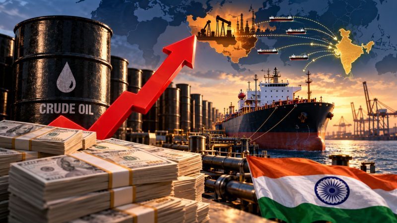 India’s Crude Oil Import Bill Jumps 46% to $90.6 Billion as Global Prices Surge