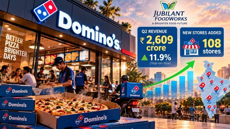 Jubilant FoodWorks Q2 Revenue Rises 11.9% to ₹2,609 Crore; Adds 108 Stores