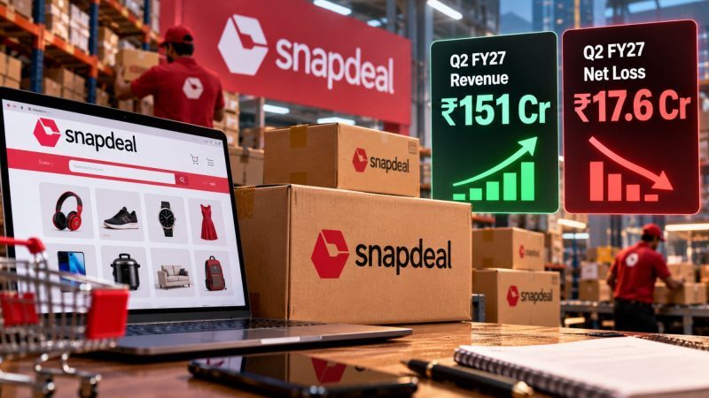 Snapdeal Parent AceVector Posts ₹17.6 Crore Loss in Q2 FY27 as Revenue Rises 17%