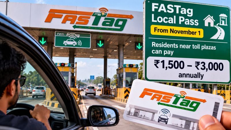 FASTag Local Pass From November 1: Residents Near Toll Plazas Can Pay ₹1,500–₹3,000 Annually