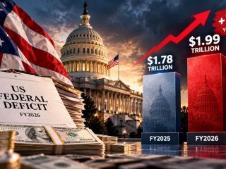 US Budget Deficit Hits $1.99 Trillion in FY2026, Up 12%