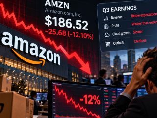 Amazon Stock Drops After Q3 Earnings as AI Spending Raises Cash Flow Concerns