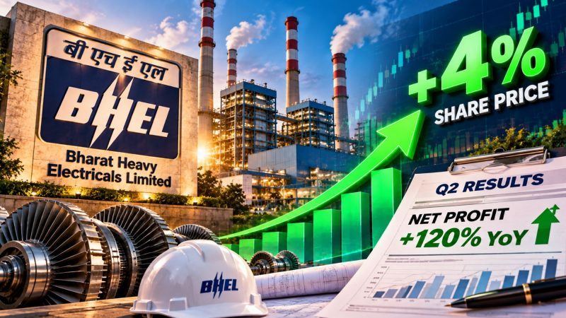 BHEL Shares Jump Nearly 4% as Q2 FY27 Net Profit Surges 120% to ₹810 Crore