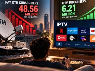 India’s Pay DTH Subscriber Base Falls to 48.56 Million as IPTV Reaches 6.21 Million