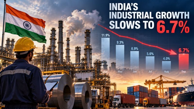 India’s Industrial Growth Slows to 6.7% in September as Mining Contracts