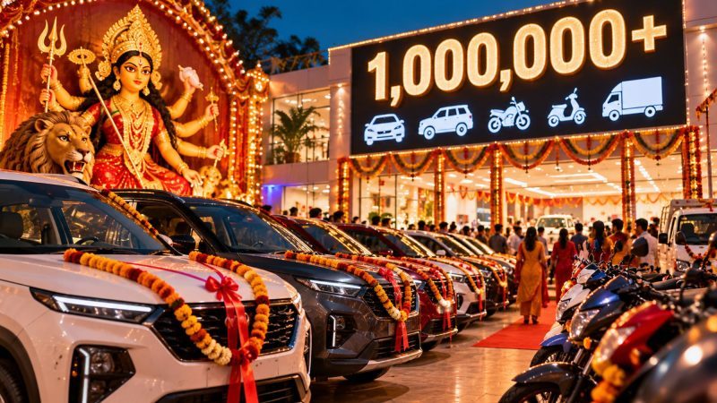 India Sells 1.03 Million Vehicles in Nine Days of Navratri as Two-Wheelers Drive Growth