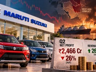 Maruti Suzuki Q2 Results: Net Profit Falls 26% to ₹2,466 Crore as West Asia Conflict Hits Margins Despite Record Sales