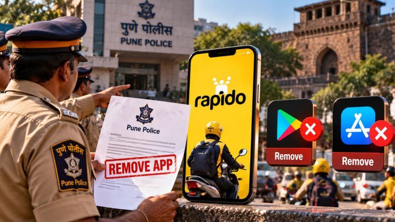 Pune Police Ask Google and Apple to Remove Rapido App Over Bike-Taxi Operations