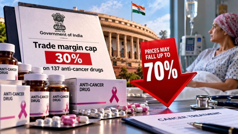 Govt Caps Trade Margins on 137 Cancer Drugs; Prices May Fall Up to 70%
