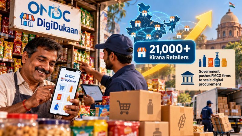 ONDC DigiDukaan Crosses 21,000 Kirana Retailers as Government Pushes FMCG Companies to Digitise Procurement