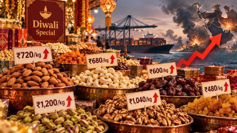Dry Fruit Prices Rise Ahead of Diwali as West Asia Conflict Pushes Up Import Costs