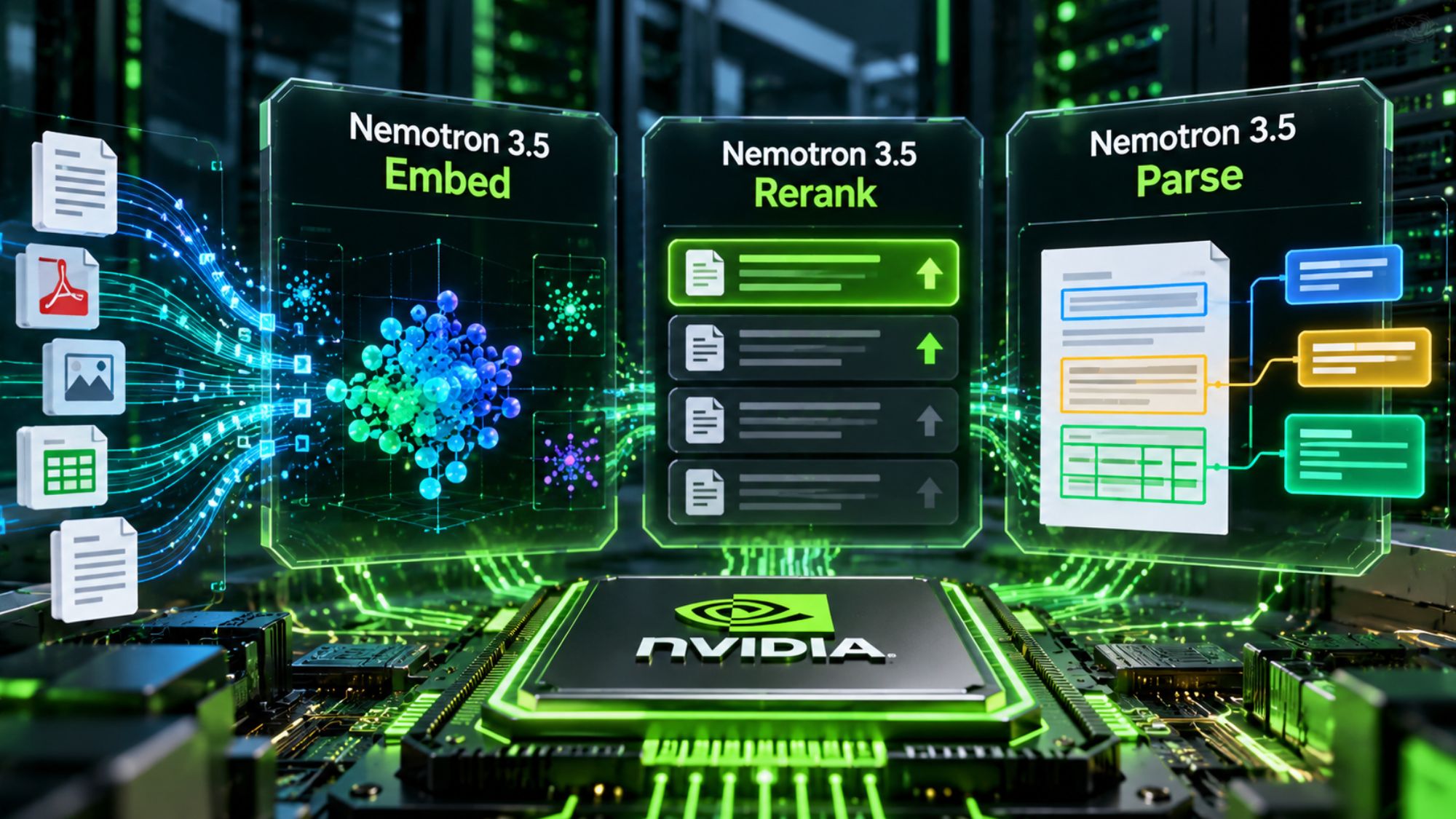 Retrival Cover NVIDIA Releases Nemotron 3.5 Embed, Rerank and Parse Open Retrieval ...
