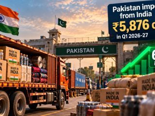 Pakistan’s Imports From India Rise 69% to ₹5,876 Crore in Q1 FY2026-27 Despite Trade Ban