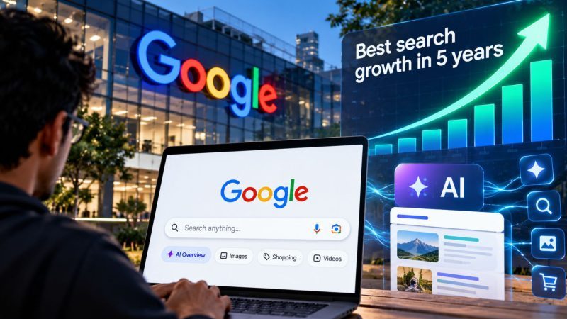 Alphabet Sees Best Google Search Growth in Five Years as AI Drives More Queries