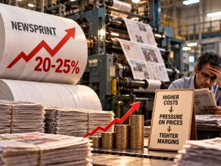 Newsprint Costs Surge 20–25%, Squeezing Newspaper Publishers’ Margins in India
