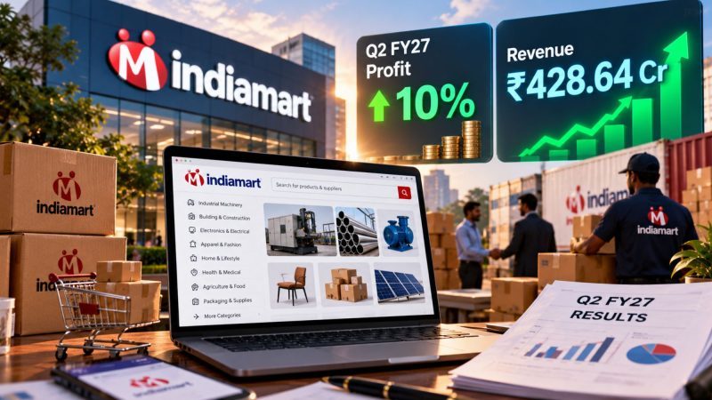 IndiaMART Q2 FY27 Results: Profit Rises Nearly 10% to ₹90.8 Crore, Revenue Reaches ₹428.64 Crore