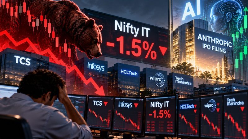 Nifty IT Falls 1.5% as Anthropic IPO Revives AI Trade; TCS and Infosys Lead Losses
