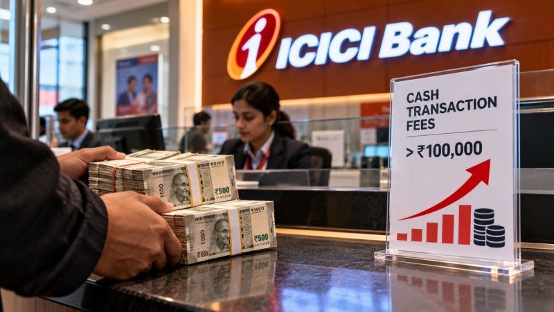 ICICI Bank Hikes Cash Transaction Charges for Amounts Above ₹1 Lakh