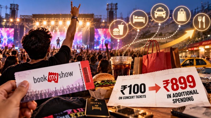 BookMyShow Report Estimates ₹899 in Additional Spending for Every ₹100 Spent on Concert Tickets
