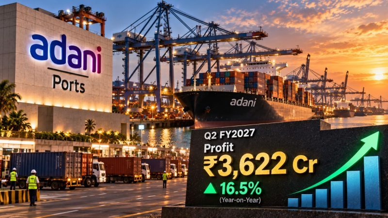 Adani Ports Q2 FY2027 Results: Profit Rises 16.5% to ₹3,622 Crore, Revenue Jumps 24%
