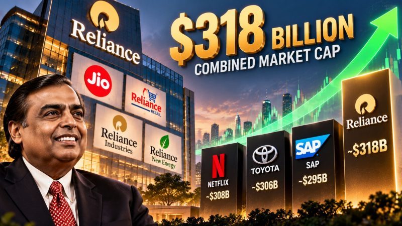 Reliance Group’s Market Value Hits $318 Billion After Jio Debut, Surpassing Netflix, Toyota and SAP