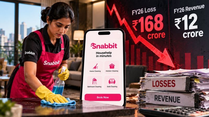 Snabbit Reports ₹168 Crore Loss on ₹12.2 Crore Revenue in FY26