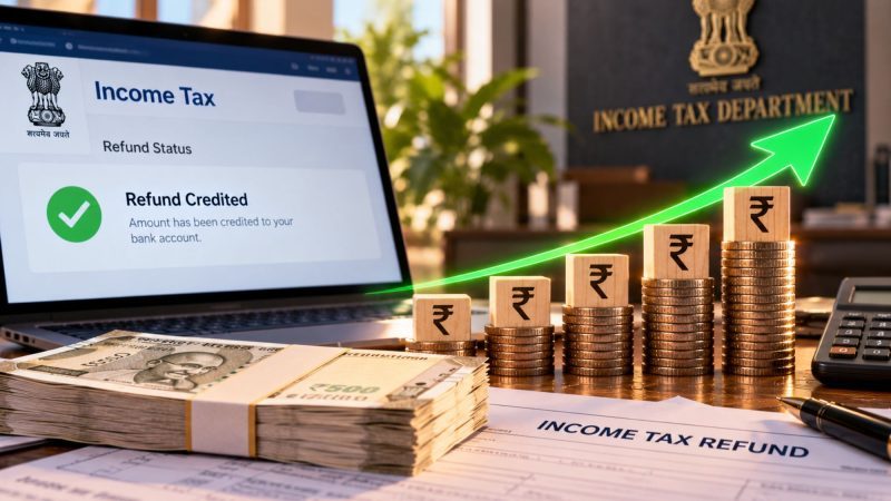 Direct Tax Refunds Rise 24.22% to ₹2.65 Lakh Crore