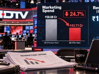 NDTV Cuts Q2 Marketing Spend 24.7% to ₹43.71 Crore as Revenue Reaches ₹129.47 Crore