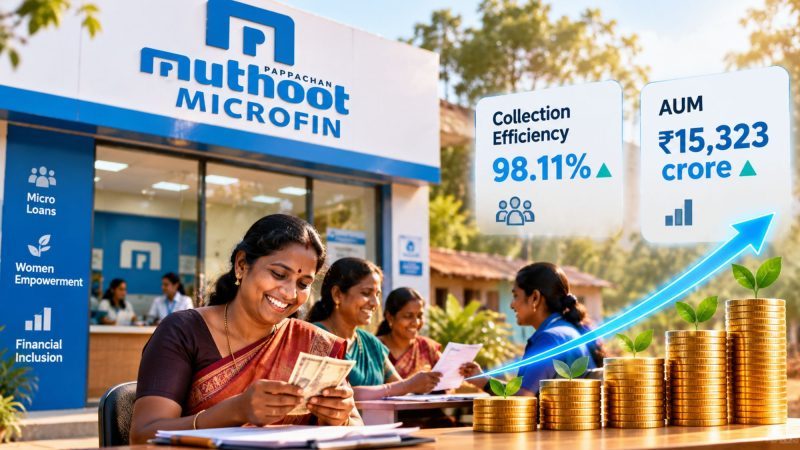 Muthoot Microfin Q2: AUM Rises 22% to Rs 15,323 Crore, Collection Efficiency Hits 98.11%