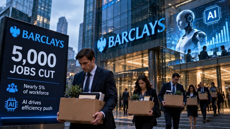 Barclays to Cut 5,000 Jobs, Nearly 5% of Workforce