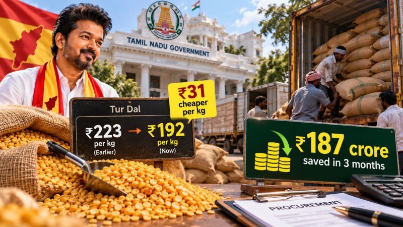 TN Govt Saves ₹187 Cr on Tur Dal; Procurement Drops ₹31/Kg