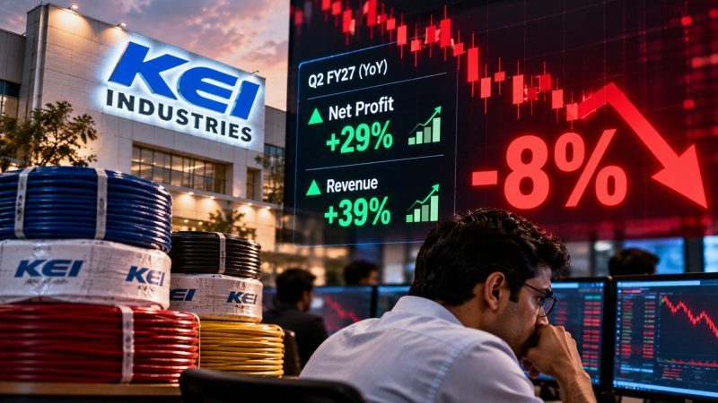 KEI Industries Shares Fall 8% Despite 29% Profit Growth and 39% Revenue Rise