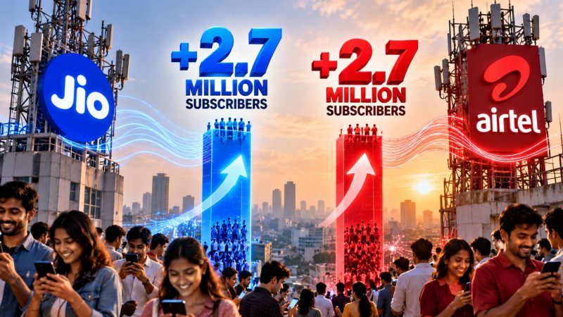 Jio and Airtel Add Nearly 2.7 Million Subscribers Each in September 2026