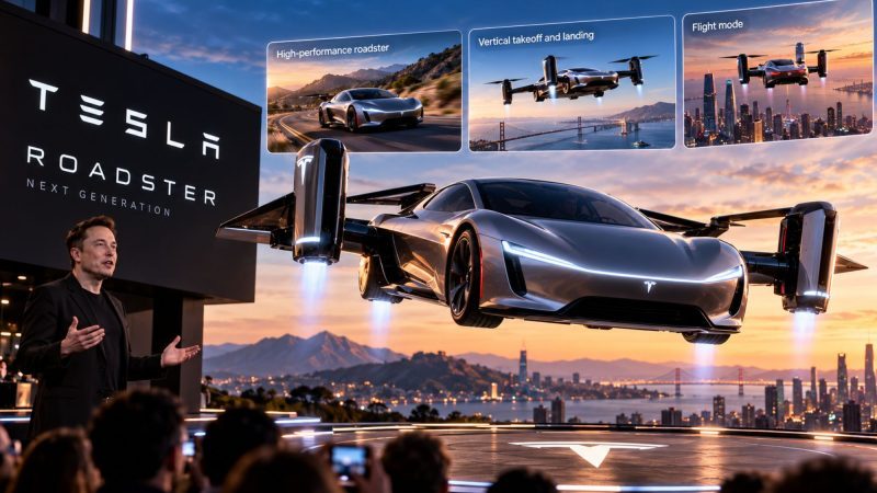Tesla Unveils Next-Generation Roadster With SpaceX Thrusters, Production Set for 2028