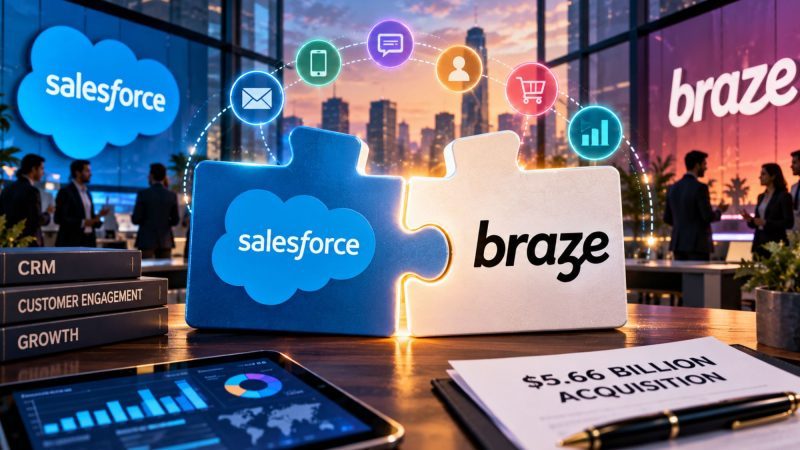 Salesforce to Acquire Braze for $5.66 Billion to Expand AI-Powered Marketing