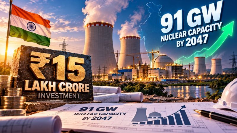 India Needs ₹15 Lakh Crore to Add 91 GW Nuclear Capacity by 2047