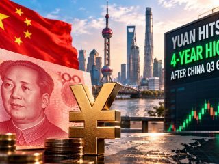 Chinese Yuan Hits Four-Year High After China’s Q3 GDP Beats Forecasts