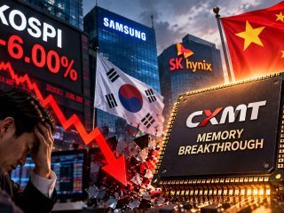 South Korea’s KOSPI Falls 6% as China’s CXMT Challenges Samsung and SK Hynix in Memory Chips