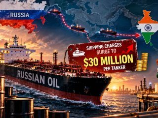 Russian Oil Shipping Costs to India Surge to $30 Million per Tanker