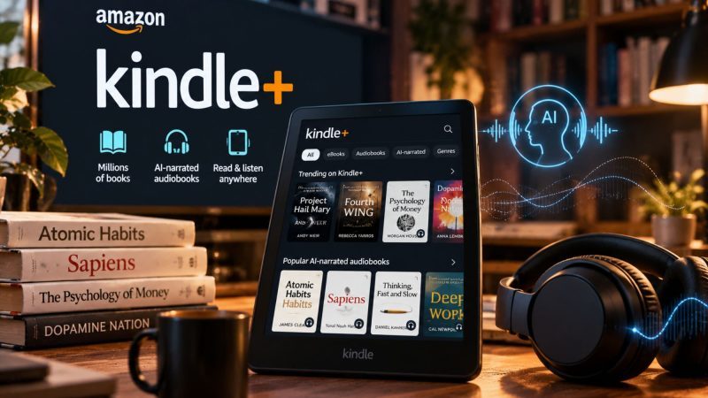 Amazon Rebrands Kindle Unlimited as Kindle+, Adds AI-Narrated Audiobooks
