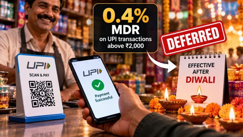 UPI MDR Rollout Deferred Until After Diwali as NPCI Gives Merchants More Time