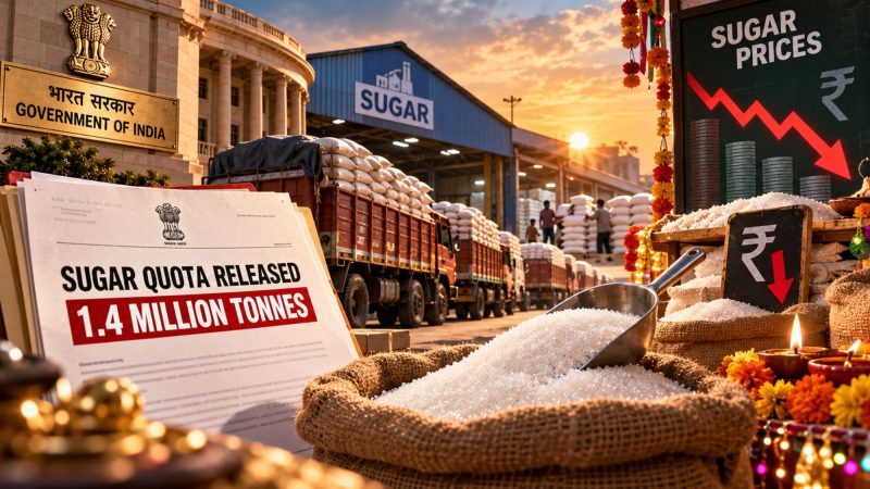 Centre Increases Sugar Availability Ahead of Diwali as Prices Surge