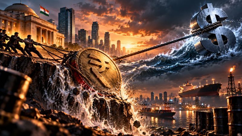 Indian Rupee Nears ₹97, down 8% in 2026