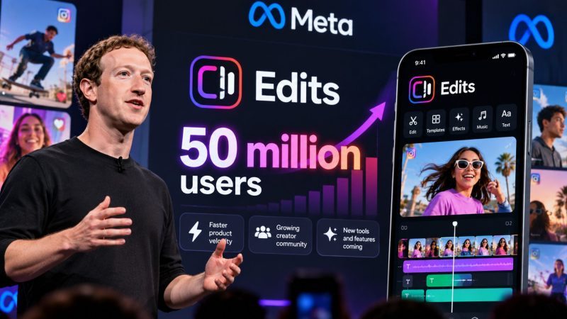 Mark Zuckerberg Touts Faster Product Development as Meta’s Edits App Crosses 50 Million Users