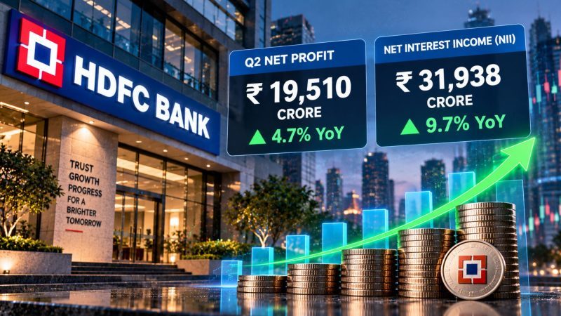 HDFC Bank Q2 Results: Net Profit Rises 4.7% to ₹19,510 Crore as NII Grows 9.7%