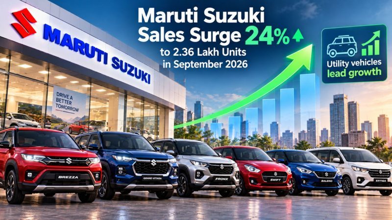 Maruti Suzuki Sales Surge 24% to 2.36 Lakh Units in September 2026