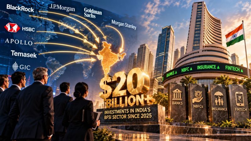 Global Investors Commit Over $20 Billion to India’s BFSI Sector Since 2025